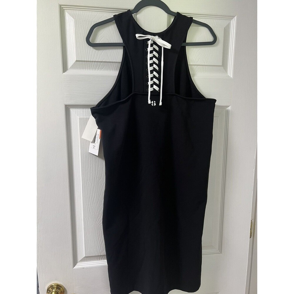 Sports Illustrated Dress Womens XXL Black Lace Up Back Sleeveless Racerback $54